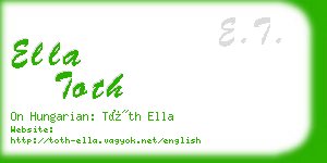 ella toth business card